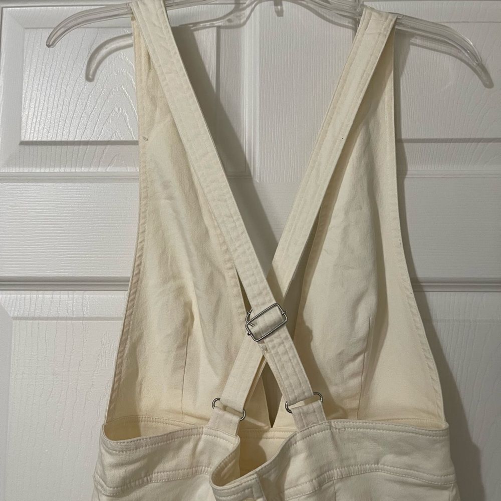 Sincerely Jules Denim V Cut Pale Yellow Jumpsuit. - Picture 5 of 9